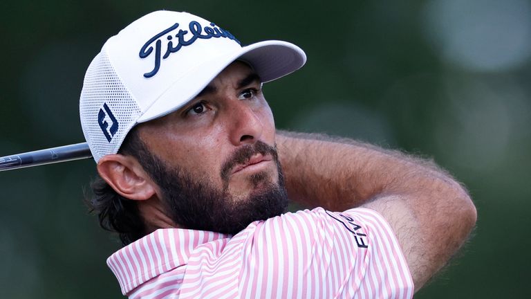 OLYMPIA FIELDS, IL - AUGUST 17: Max Homa of the United States hits a drive at the 15th hole during the first round of the BMW Championship at Olympia Fields Country Club on August 17, 2023 in Olympia Fields, Illinois. (Photo by Joe Robbins/Icon Sportswire) (Icon Sportswire via AP Images)