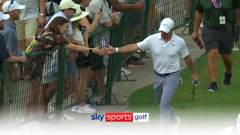 &#39;She is going to ring her mates now!&#39;| Rory McIlory fan can&#39;t hide high-five excitement!