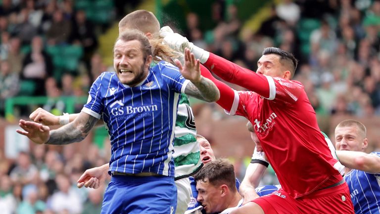 St Johnstone goalkeeper Dimitar Mitov was the best player on the park against Celtic