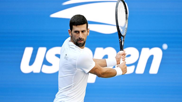2023 US Open Practice ** STORY AVAILABLE, CONTACT SUPPLIER** Featuring: Novak Djokovic Where: Flushing Meadows, New York, United States When: 23 Aug 2023 Credit: Robert Bell/INSTARimages  (Cover Images via AP Images)