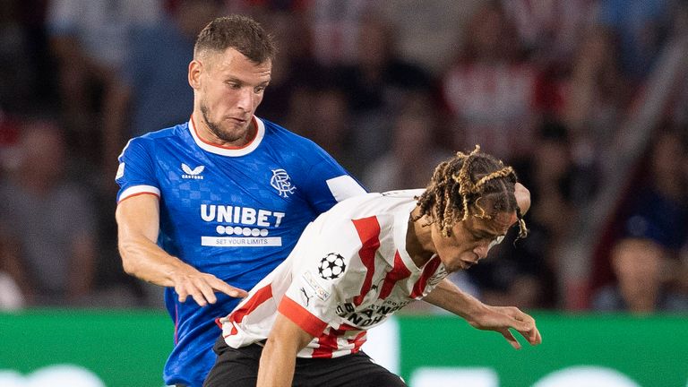 Rangers beat PSV Eindhoven and reached the Champions League group stage last season