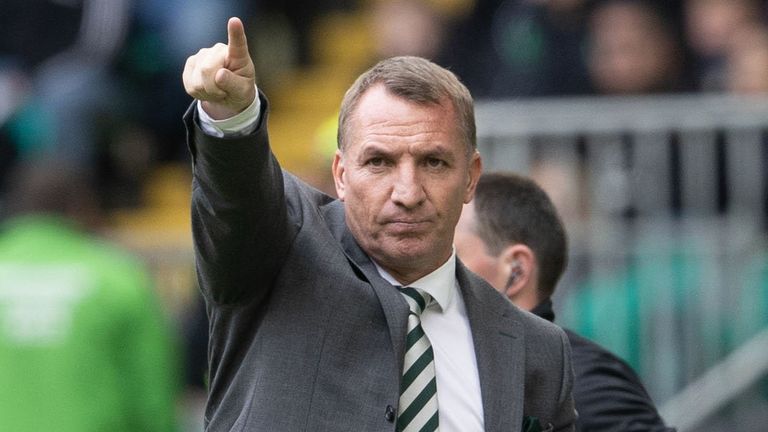 GLASGOW, SCOTLAND - AUGUST 05: Celtic manager Brendan Rodgers during a cinch Premiership match between Celtic and Ross County at Celtic Park, on August 05, 2023, in Glasgow, Scotland. (Photo by Alan Harvey / SNS Group)