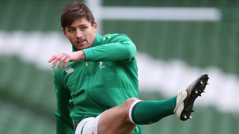 Ross Byrne starts at fly-half for Ireland with Jonny Sexton still suspended
