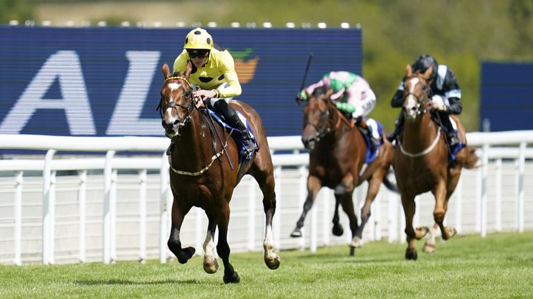 Royal Rhyme sprints clear to win the Coral Kincsem Handicap by six-and-a-half lengths