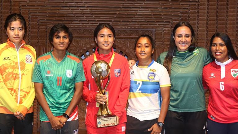 Captain gather ahead of the Women's SAFF Championship