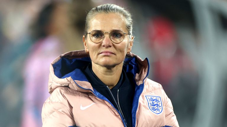 England head coach Sarina Wiegman during the FIFA Women&#39;s World Cup final match at Stadium Australia, Sydney. Picture date: Sunday August 20, 2023.