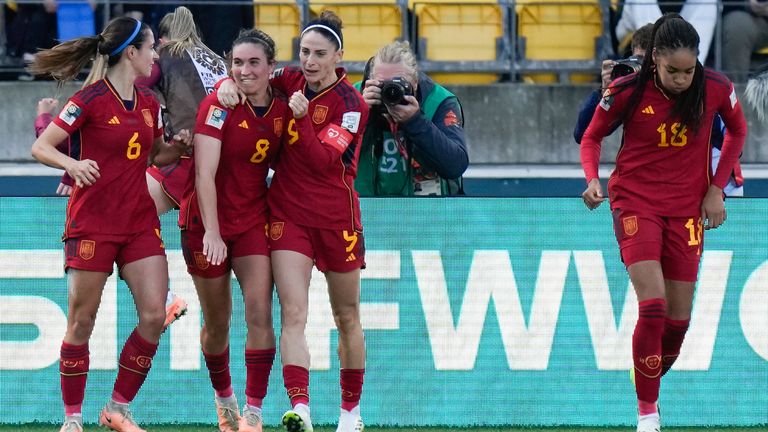 Spain's Mariona Caldentey put Spain ahead from the penalty spot