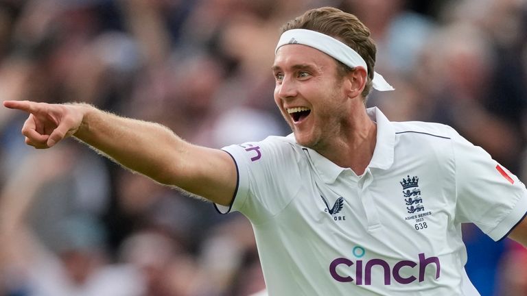 Stuart Broad ended his career with 604 Test wickets for England (Associated Press)