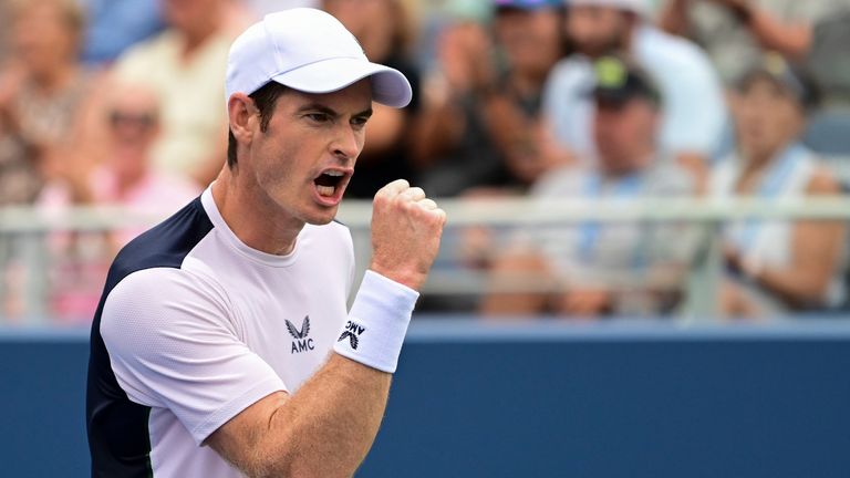 Andy Murray in action during a men's singles match at the 2023 US Open (AP)