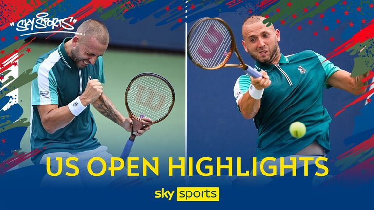 Highlights of Dan Evans&#39; first-round match against Daniel Galan at the US Open.