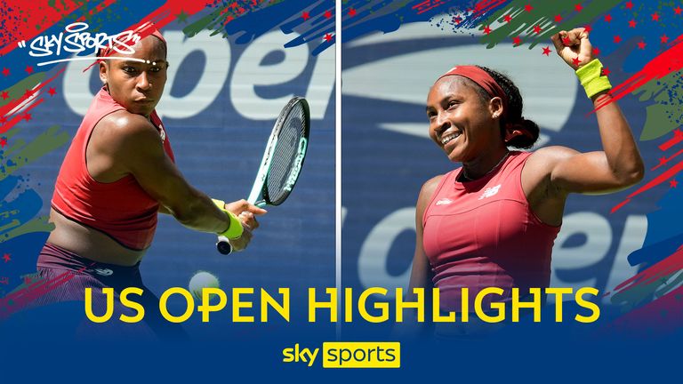 Highlights of Coco Gauff&#39;s second-round match against Mirra Andreeva at the US Open.