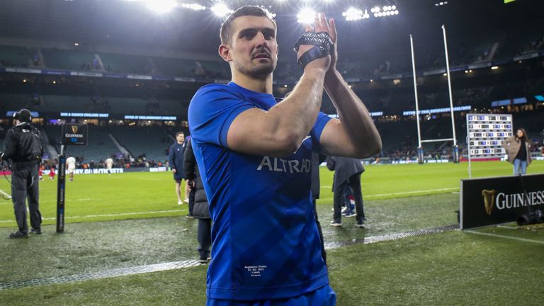 Thomas Ramos of France after the Guinness Six Nations match at Twickenham Stadium, London. Picture date: Saturday March 11, 2023.