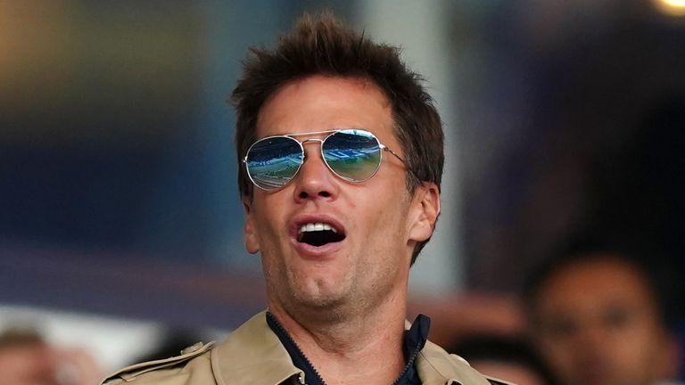 Birmingham City co-owner Tom Brady in the stands during the Sky Bet Championship match at St. Andrew's, Birmingham. Picture date: Saturday August 12, 2023.