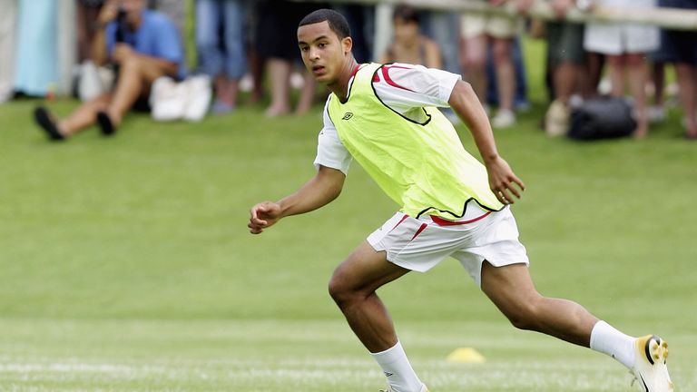 Walcott in training at the 2006 World Cup