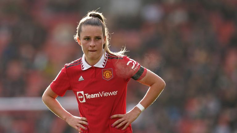 Manchester United's Ella Toone during a Women's Super League match at Barclays in Leigh Sports Village, Leigh.  Photo date: Sunday, February 5, 2023.