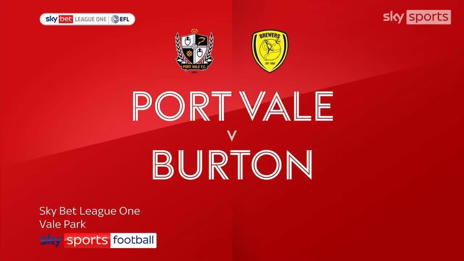 Port Vale 2 - 3 Burton Alb - Match Report & Highlights