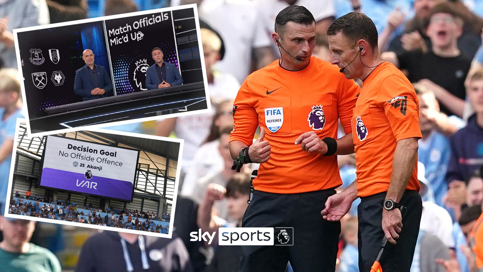 Mic'd Up PL match officials ingame audio shown on Sky Sports Stella