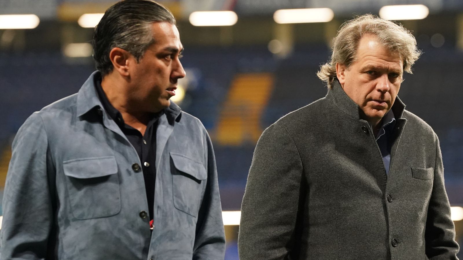 Behdad Eghbali and Todd Boehly at Stamford Bridge.