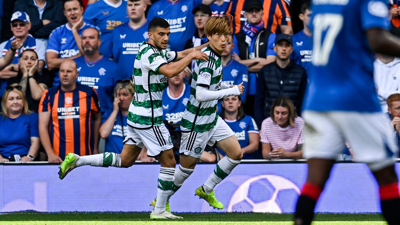 Kyogo Furuhashi gives Celtic win at Rangers to turn up pressure on Beale, Scottish Premiership