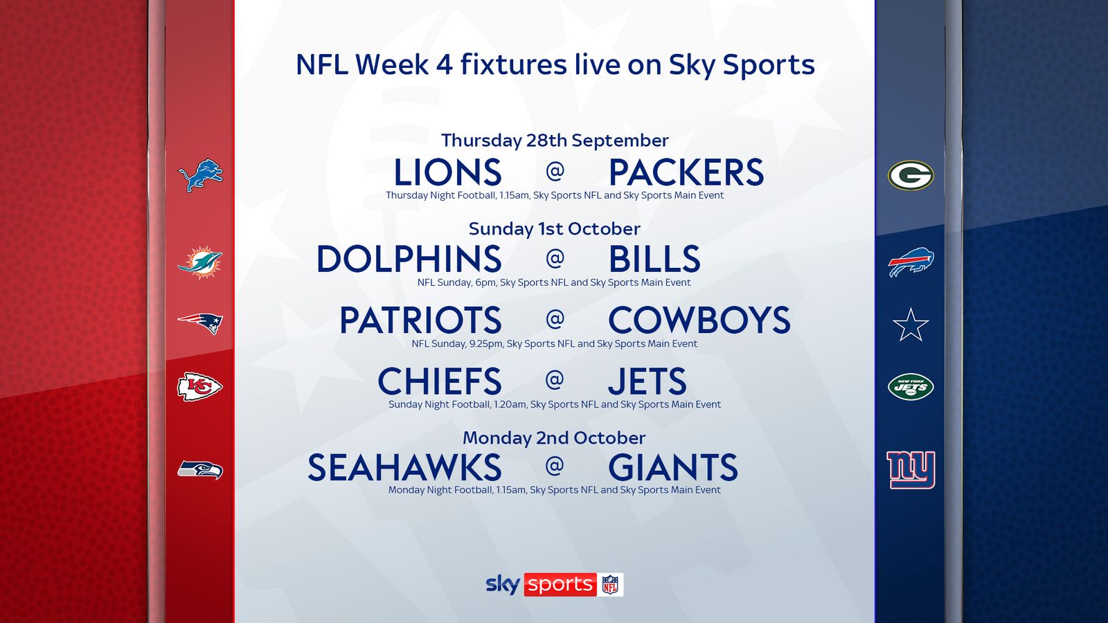 NFL 2023 season live on Sky Sports: Miami Dolphins face Buffalo Bills in Week  Four, NFL News