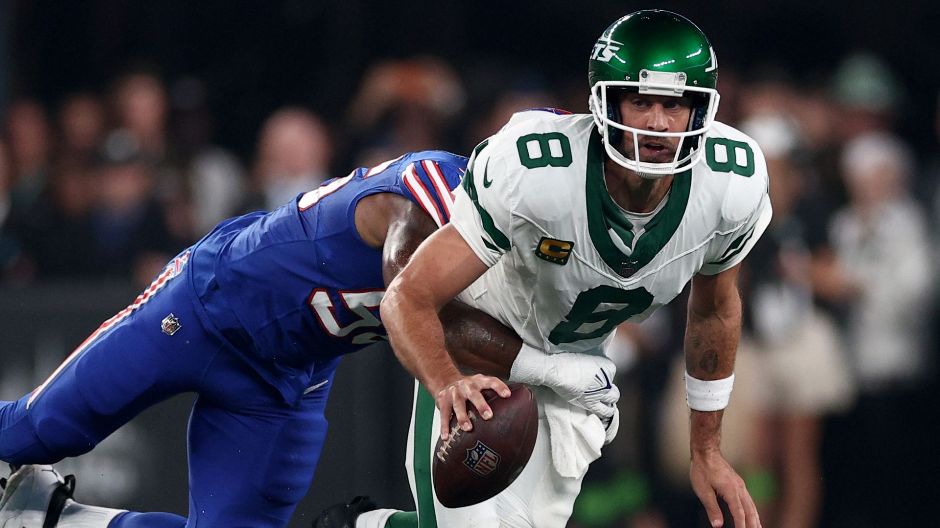 Jets stun Bills in overtime but 'fear worst' for injured Rodgers
