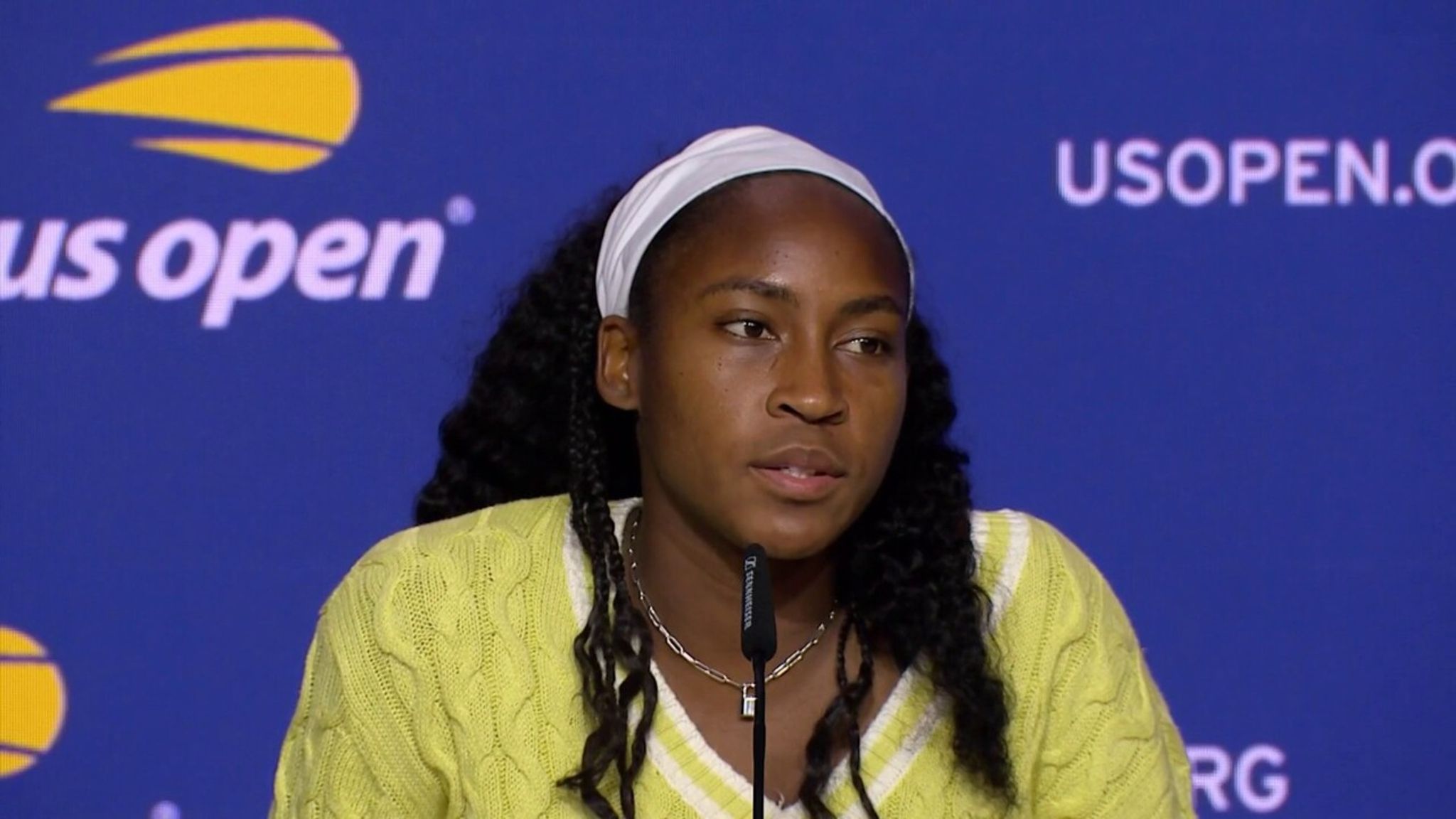 Coco Gauff admits climate change protesters disrupted her momentum during  her semi-final against Karolina Muchova but does has sympathy for their  cause.