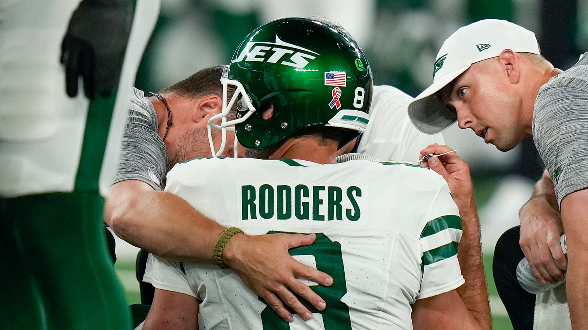 Buffalo Bills 16-22 New York Jets: New York Jets lose Aaron Rodgers to  early injury before stunning Buffalo Bills in overtime, NFL News