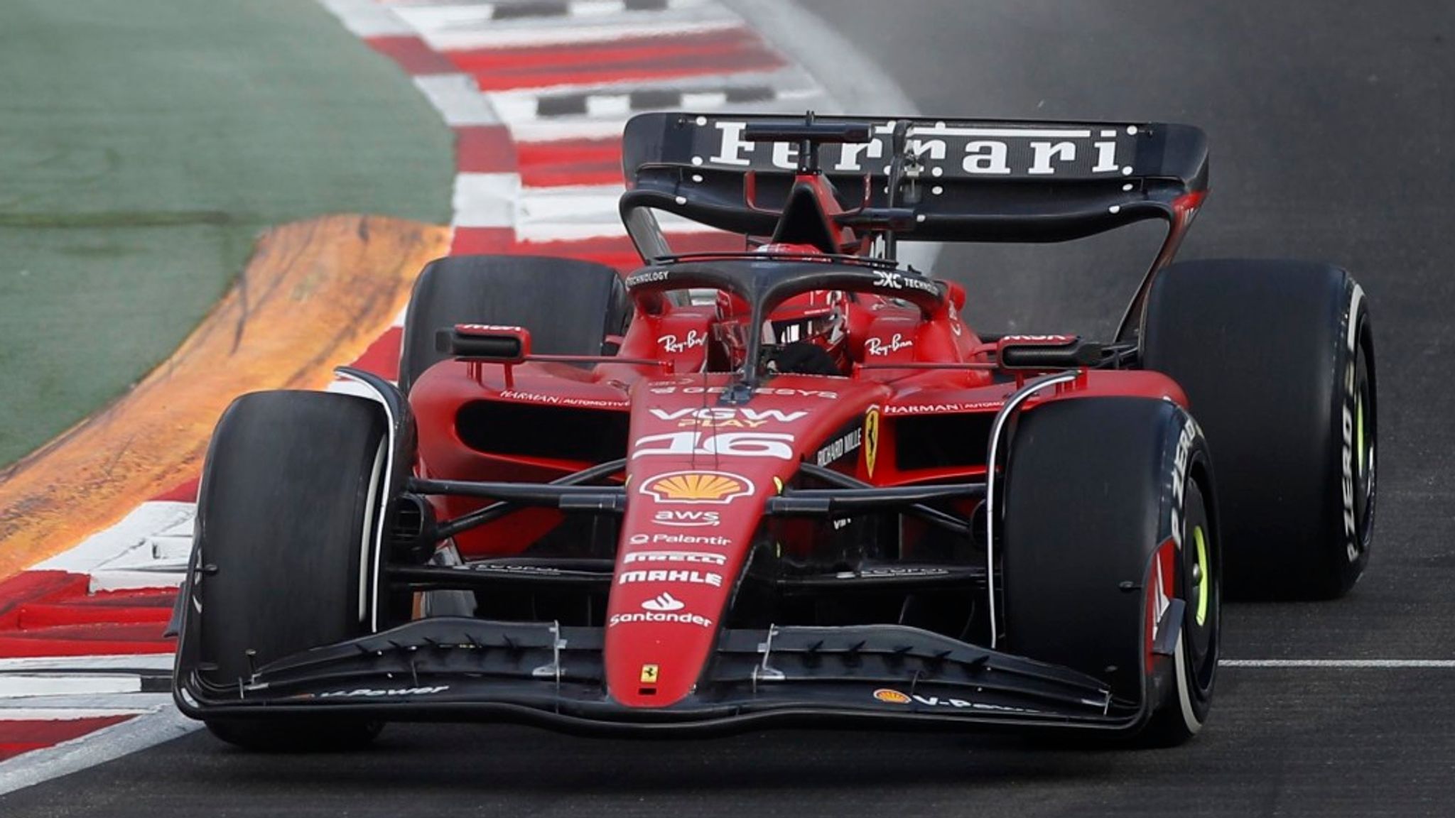 Affiche dart Leclerc Ferrari F1 SF-23 2023, affiche Formule 1