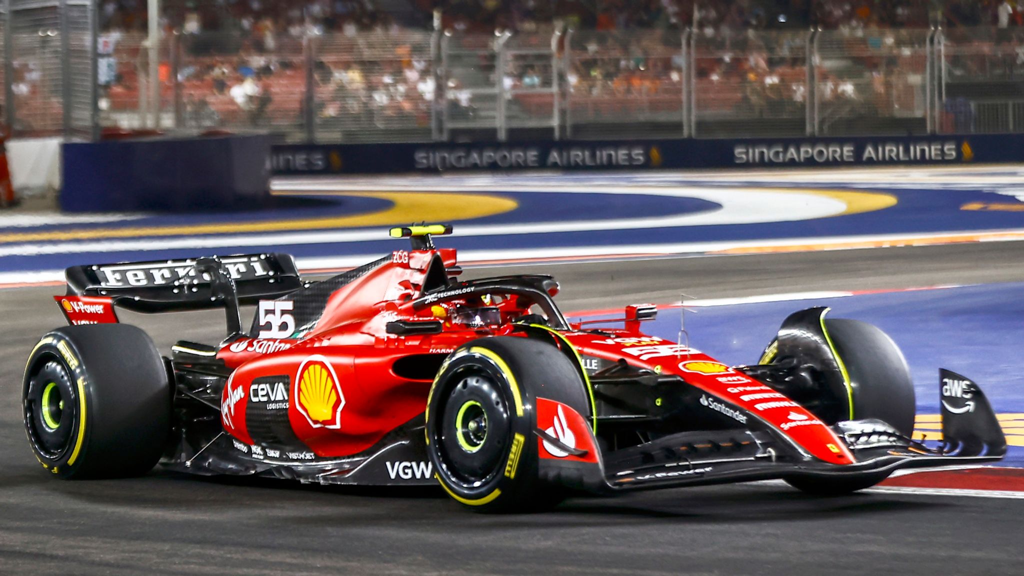 Singapore GP, Practice Two Carlos Sainz leads another Ferrari 1-2 while Red Bull off the pace F1 News