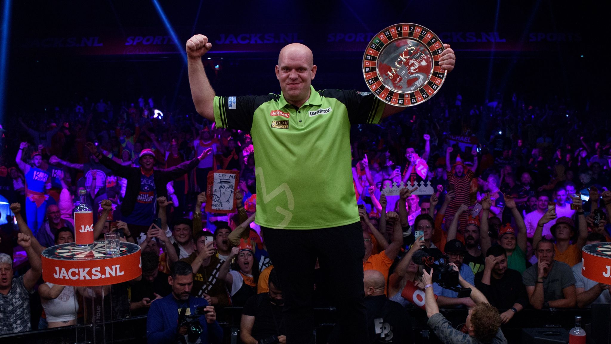 Michael van Gerwen beats Nathan Aspinall to win World Series of Darts