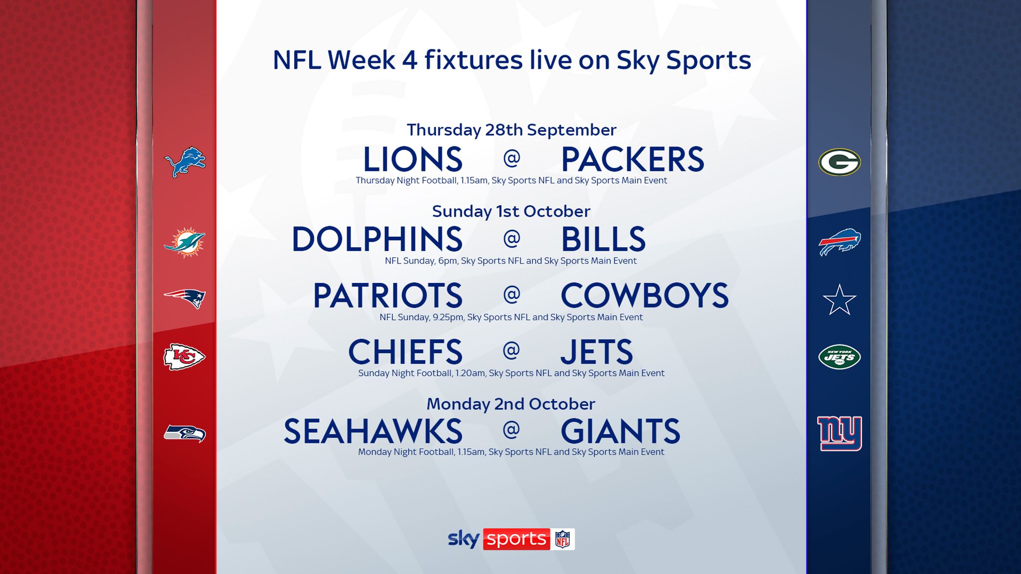 NFL 2023 season live on Sky Sports: Miami Dolphins face Buffalo Bills in  Week Four, NFL News