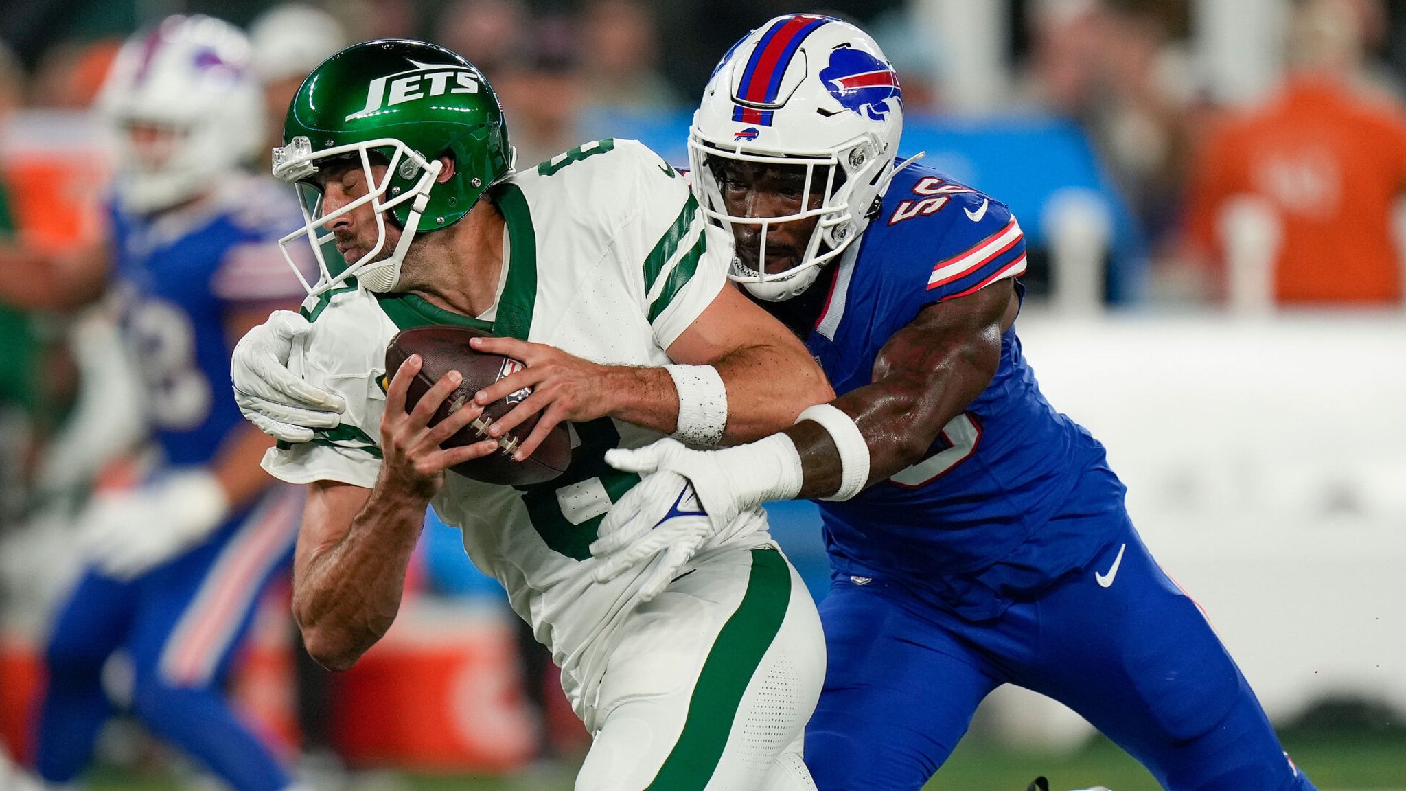 Aaron Rodgers injures Achilles, New York Jets beat Buffalo Bills in overtime