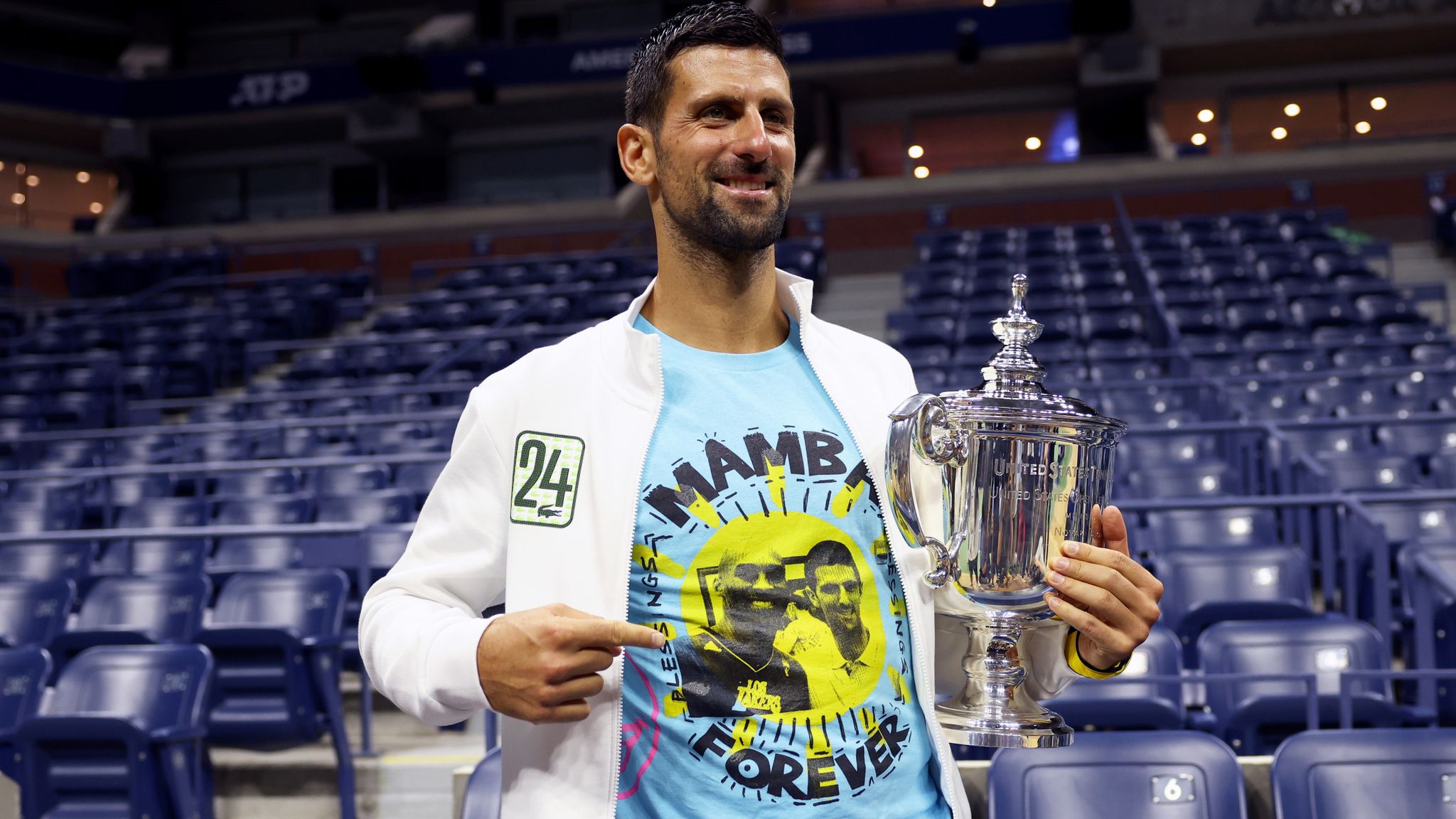 US Open: Novak Djokovic pays tribute to Kobe Bryant following 24th