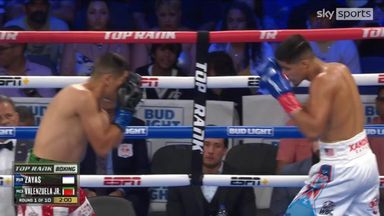 'He's shredded his face!' | Valenzuela Jr falls twice before fifth round stoppage