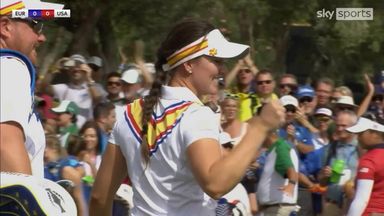 'That feels like a win for Team Europe!' | Grant lights up Solheim Cup with huge par putt 