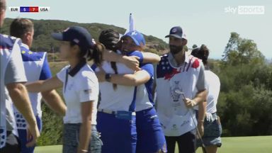 'Absolute magic from the Swedes at the Solheim!' | Stark and Grant hole two huge putts for a point