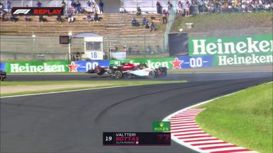 ‘You can hear the hit!’ | Sargeant sends Bottas off track!