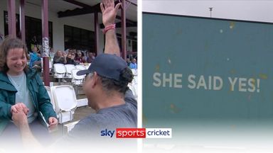 'Love is in the air!' | A proposal in the crowd at Northampton