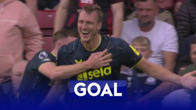 Burn's diving header doubles Newcastle's lead