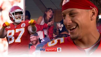 Mahomes on Kelce TD: I had to get it to Travis for the 'Swifties'!