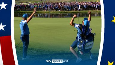 'Rome erupts!' | Heroics from Rahm as he chips in for eagle to win hole