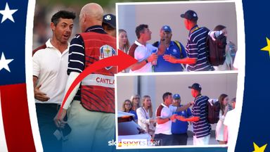Furious Rory restrained by Lowry after car park confrontation with Team USA caddie