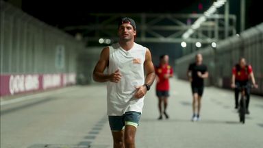 'This is the only race I drink' | Training with Sainz ahead of Singapore
