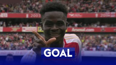 Saka smashes Arsenal in front against Spurs