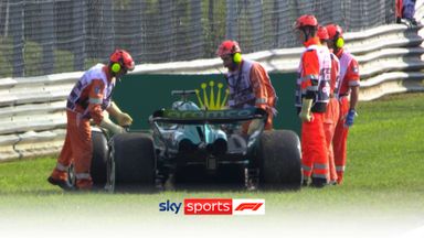 'Tell them to stay away!' | Stroll attempts to fire car back up after red flag