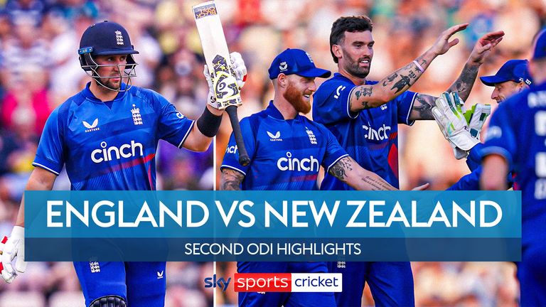 Highlights of England’s rain-reduced win against New Zealand in the second ODI at The Ageas Bowl