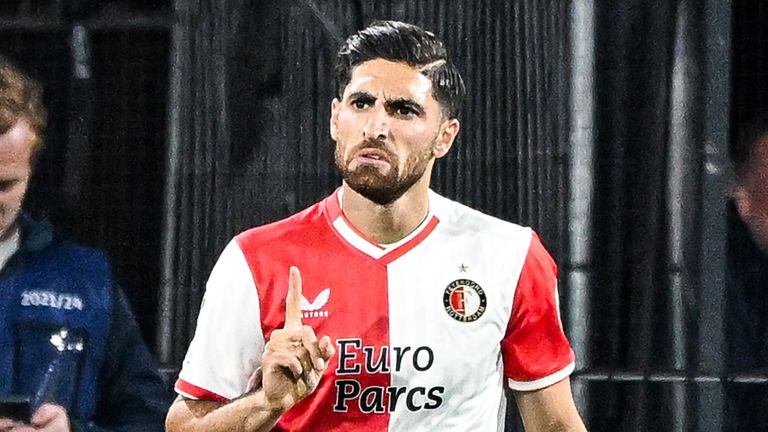 Alireza Jahanbakhsh celebrates as he scores to make it 2-0 