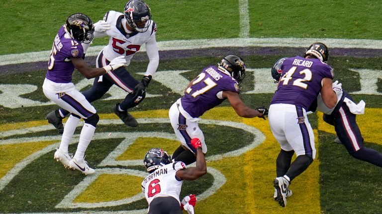 Houston Texans 9-25 Baltimore Ravens, NFL highlights