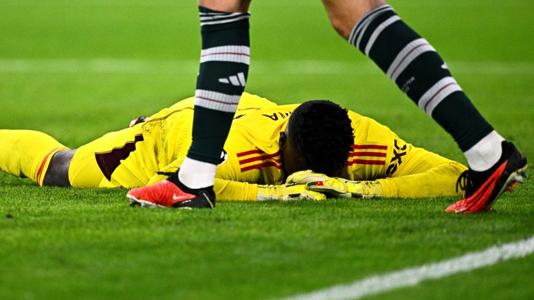 Andre Onana let in a poor goal from Bayern&#39;s Leroy Sane in the Champions League