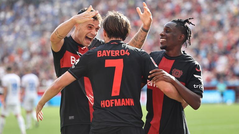 Bayer Leverkusen sit top of the Bundesliga
